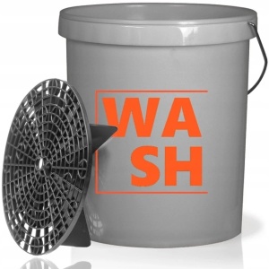 monster shine wiadro szare detailingowe z przykrywką wash 19l + separator