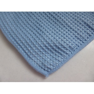 monster shine waffle blue microfiber – ręcznik do osuszania auta, 75x56cm, 250gsm