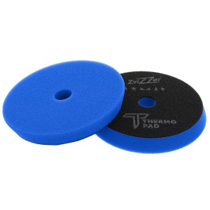 ZviZZer THERMO PAD Blue Medium Cut – średnio ścierny pad polerski, niebieski, 140mm
