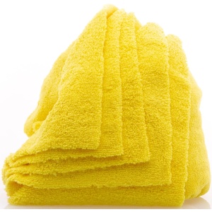 Work Stuff Gentleman Basic 5-Pack Yellow – delikatna mikrofibra bez obszycia, 40x40cm, 350gsm, 5 sztuk