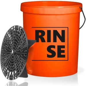 monster shine wiadro pomarańczowe detailingowe z przykrywką rinse 19l + separator