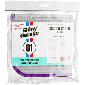 Shiny Garage Wafer Glass Microfiber – waflowa mikrofibra do szyb, 500gsm, 40x40cm