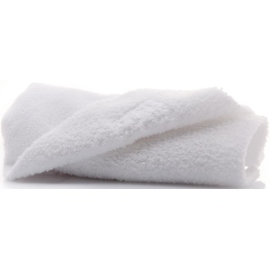 Work Stuff Gentleman Basic White – delikatna mikrofibra bez obszycia, 40x40cm, 350gsm