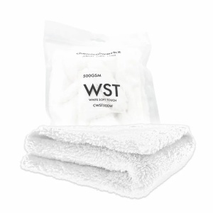 chemicalworkz white edgeless soft touch premium – mikrofibra bez obszycia, 500gsm, 40x40cm