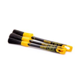 Work Stuff Detailing Brush Rubber Black Set – zestaw trzech pędzelków detailingowych