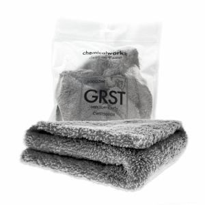 chemicalworkz grey edgeless soft touch premium – mikrofibra bez obszycia, 500gsm, 40x40cm
