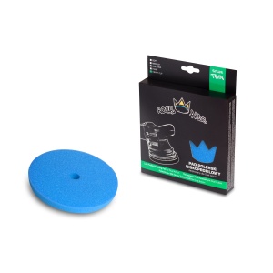 Royal Pads Thin Heavy Cut Pad – niskoprofilowy bardzo twardy pad polerski do maszyn DA, niebieski 130/140mm