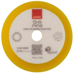Rupes DA Fine – miękki pad polerski do maszyn Dual Action, żółty – 80/100mm
