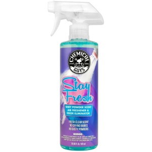 Chemical Guys Stay Fresh Baby Powder Scented Air Freshener – odświeżacz powietrza o o zapachu zasypki dla niemowląt 473ml