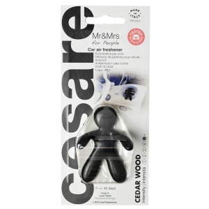 Cesare Black Cedar Wood Blister – trwały zapachowy ludzik, drzewo cedrowe