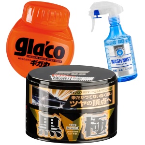 zestaw soft99 extreme gloss "the kiwami" dark + glaco roll on max + wash mist