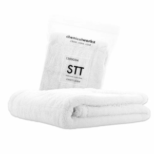 chemicalworkz white shark twisted towel premium – ręcznik do osuszania auta, 1300gsm, 80x50cm