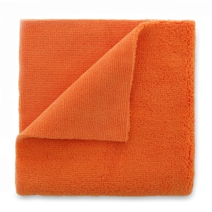 chemicalworkz dual pile orange towel – mikrofibra bez obszycia, dwa rodzaje włosia, 350gsm, 40x40cm