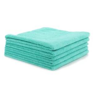 ChemicalWorkz Turquoise Allrounder Coating Towel – delikatna mikrofibra bez obszycia, 350gsm, 40×40cm, 5 sztuk