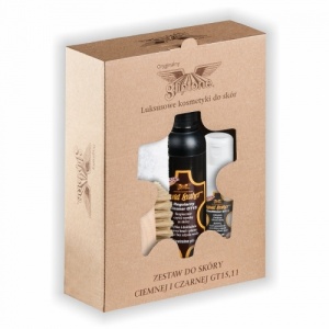Gliptone - Kompletny zestaw w pudełeczku do czyszczenia i pielęgnacji ciemnej tapicerki skórzanej GT15 (150ml) & GT11 (100ml)