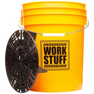 Work Stuff "WASH" żółte wiadro detailingowe + Separator brudu