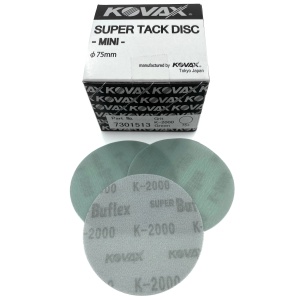 kovax buflex dry - krążek ścierny na rzep bez otworów 75mm (green) k2000