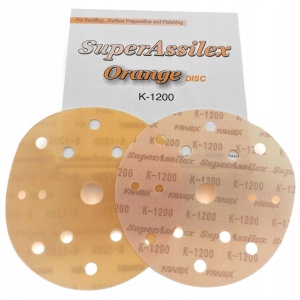 kovax assilex orange - krążki ścierne na rzep k1200 75mm