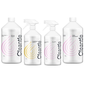 Cleantle Daily Shampoo, Citrus Foam, Tire&Wheel Cleaner, BugOFF 1L