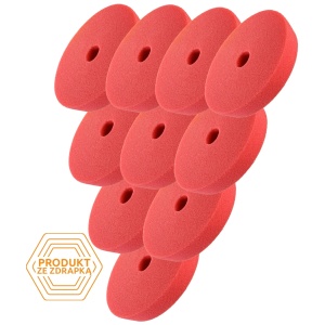 Zestaw 10 szt. Honey Gąbka R-DA Czerwona – średnio miękki pad polerski - 80/90mm