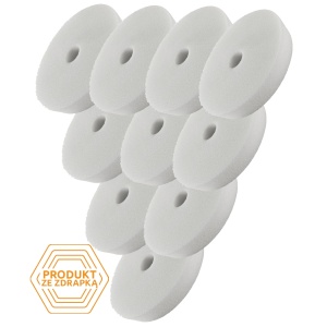 Zestaw 10 szt. Honey Gąbka R-DA Biała – twardy pad polerski - 80/90mm