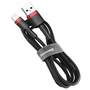 Baseus szybki kabel czarno-czerwony USB/Lightning 1m