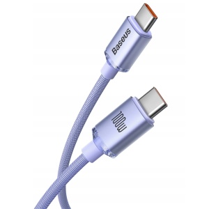 Baseus Kabel USB typ C - USB typ C Baseus 1,2 m fioletowy