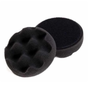 NAT Gąbka Czarna Karbowana - Wykańczająca, waflowa gąbka polerska 80mm