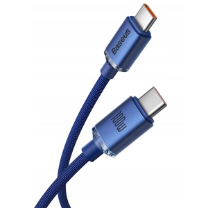 Baseus Kabel USB-C Type-C 100W Power Delivery Quick Charge 1.2m Niebieski