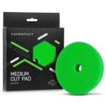 FX PROTECT Medium Cut Pad Green - Średnio tnący pad polerski z otwarto-komórkowej pianki 125/140mm