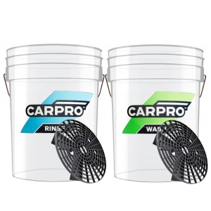 CarPro 2 szt. Wiadro transparentne 20L + separator czarny