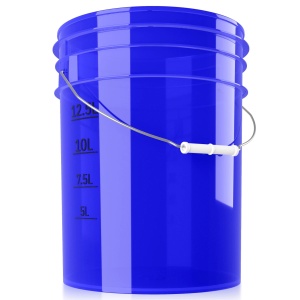 chemicalworkz Performance Buckets Blue Transparent 5Gal - Wiadro detailingowe, niebieskie 19L