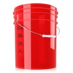 chemicalworkz Performance Buckets Red Transparent 5Gal - Wiadro detailingowe, czerwone 19L