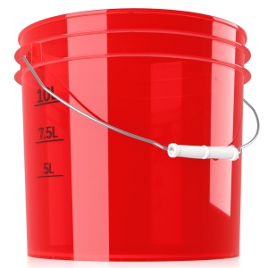chemicalworkz Performance Buckets Red Transparent 3,5Gal - Widaro detailingowe, czerwone 13L
