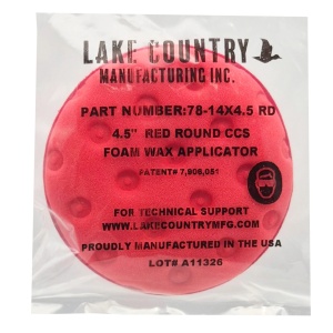 Lake Country 4,5" X 1,25" Red CCS Foam Applicator - Aplikator z gęstej pianki