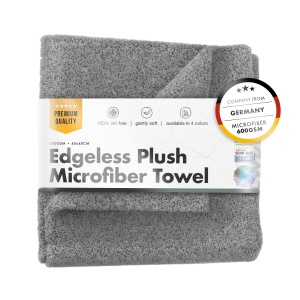 chemicalworkz Edgeless Plush Towel Grey - puszysta mikrofibra bez obszycia, szara 600gsm 40x40cm