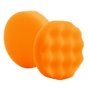 Lake Country Orange Mini Heavy Polishing Waffle Pro - Tnący pad polerski, waflowy, pomarańczowy