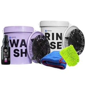 Monster Shine Wiadro fioletowe 19L + szare 19L + 2x Separatory + fluffy + wiggle + snowball 500ml