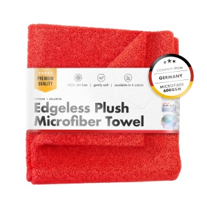 chemicalworkz Edgeless Plush Towel Red - puszysta mikrofibra bez obszycia, czerwona 600gsm 40x40cm