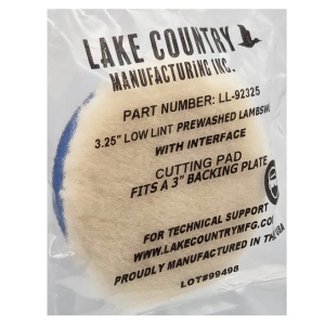 Lake Country 3,25" Low Lint Prewashed Lambswool Pad - Pad z wełny jagnięcej