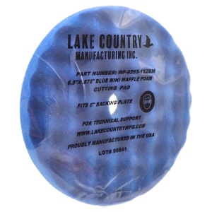 Lake Country Blue Cutting Waffle Pro – twardy waflowy pad polerski, niebieski 165mm