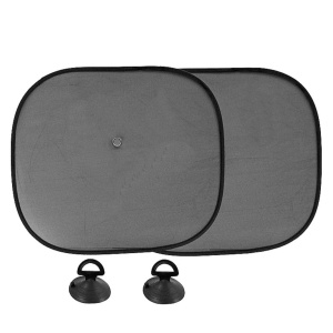 Carmotion Zasłonki na szyby 44x33cm z przyssawkami, czarne, 2szt.