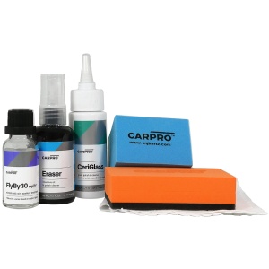 CarPro FlyBy30 Glass Coating Full Kit pełny zestaw niewidzialna wycieraczka na szyby 20 ml